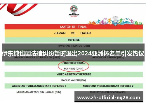 伊东纯也因法律纠纷暂时退出2024亚洲杯名单引发热议